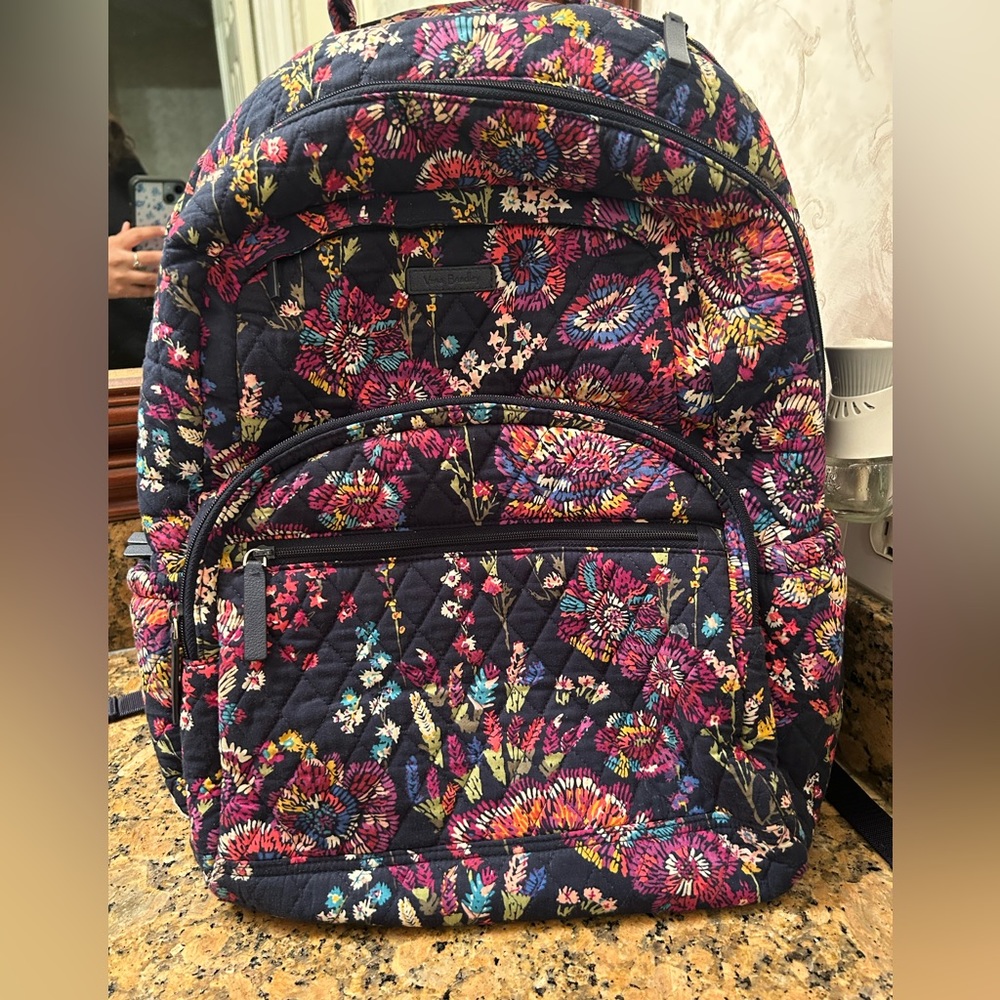 Vera bradley backpack large in Midnight wildflower